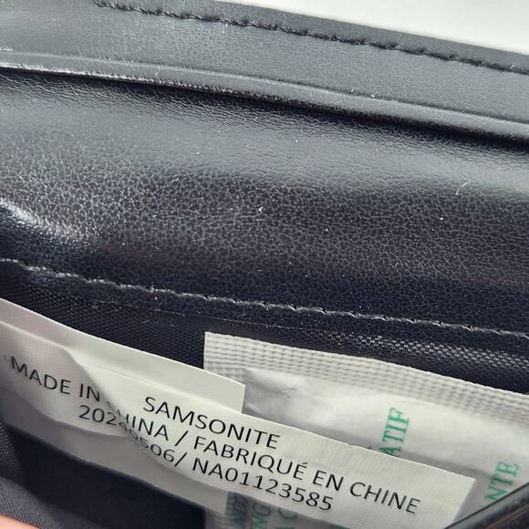 Samsonite Bi-Fold Leather Business Card Holder Wallet Mens Black Small - Picture 6 of 6